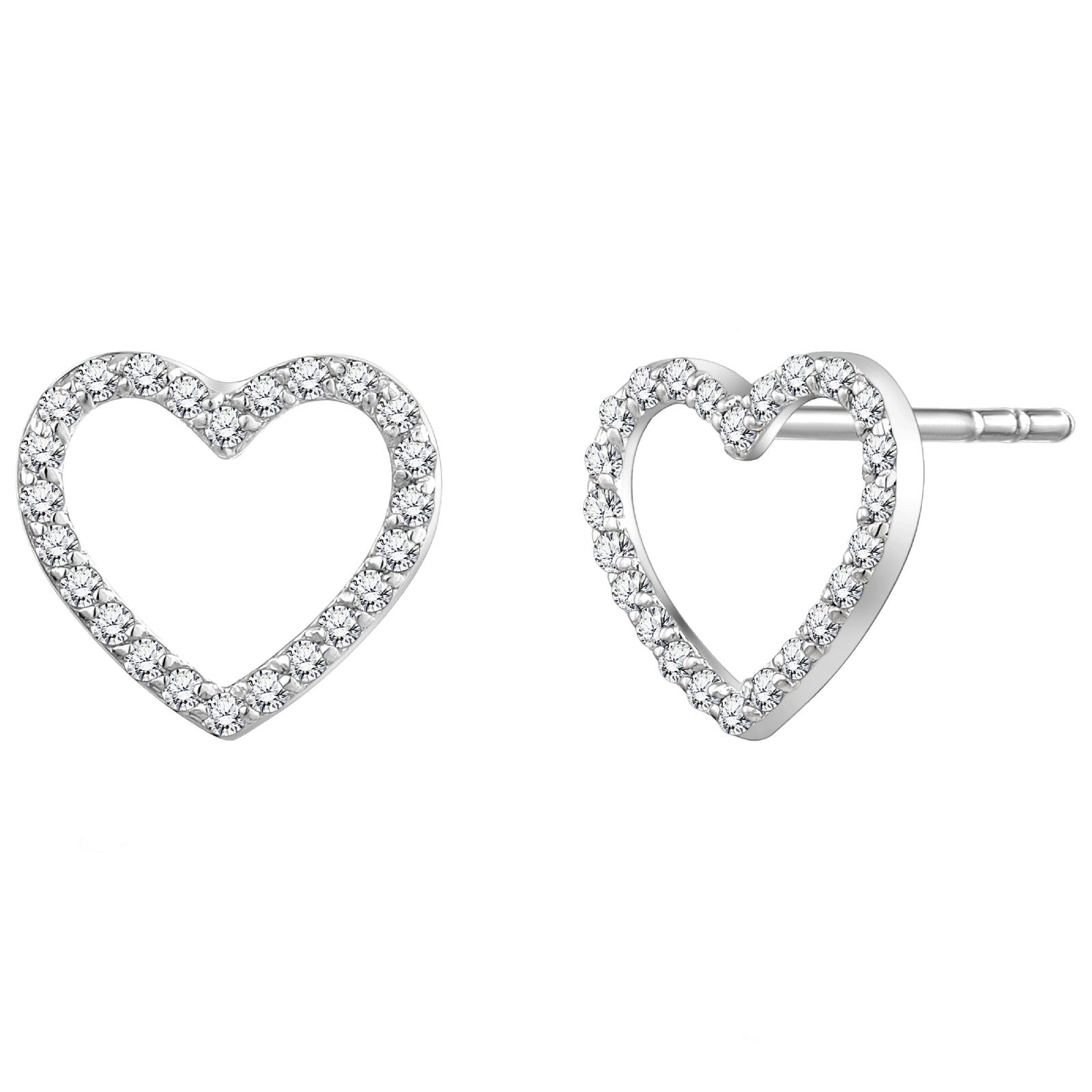 925 STERLING SILVER HEART SHAPE EARRINGS