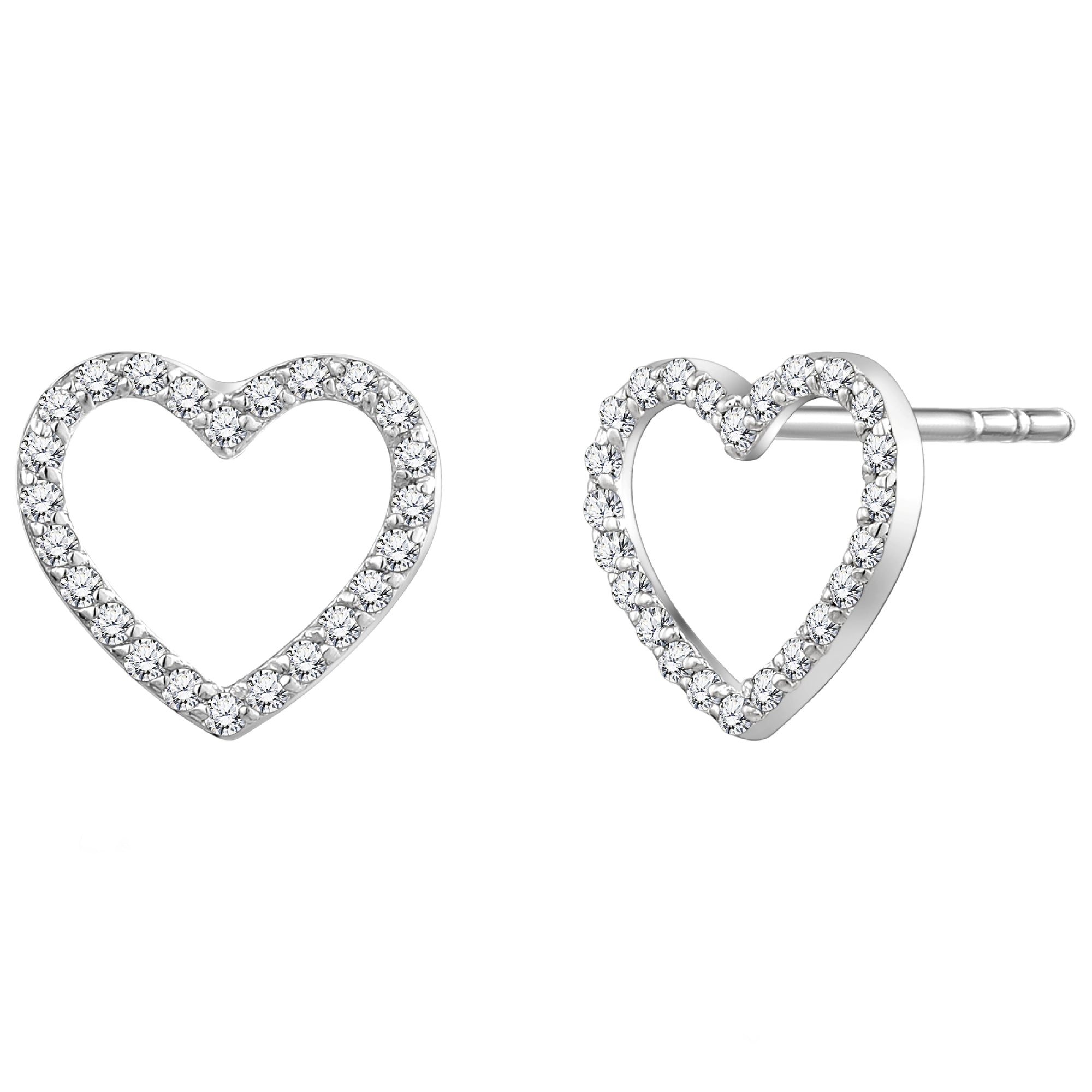 925 STERLING SILVER HEART SHAPE EARRINGS