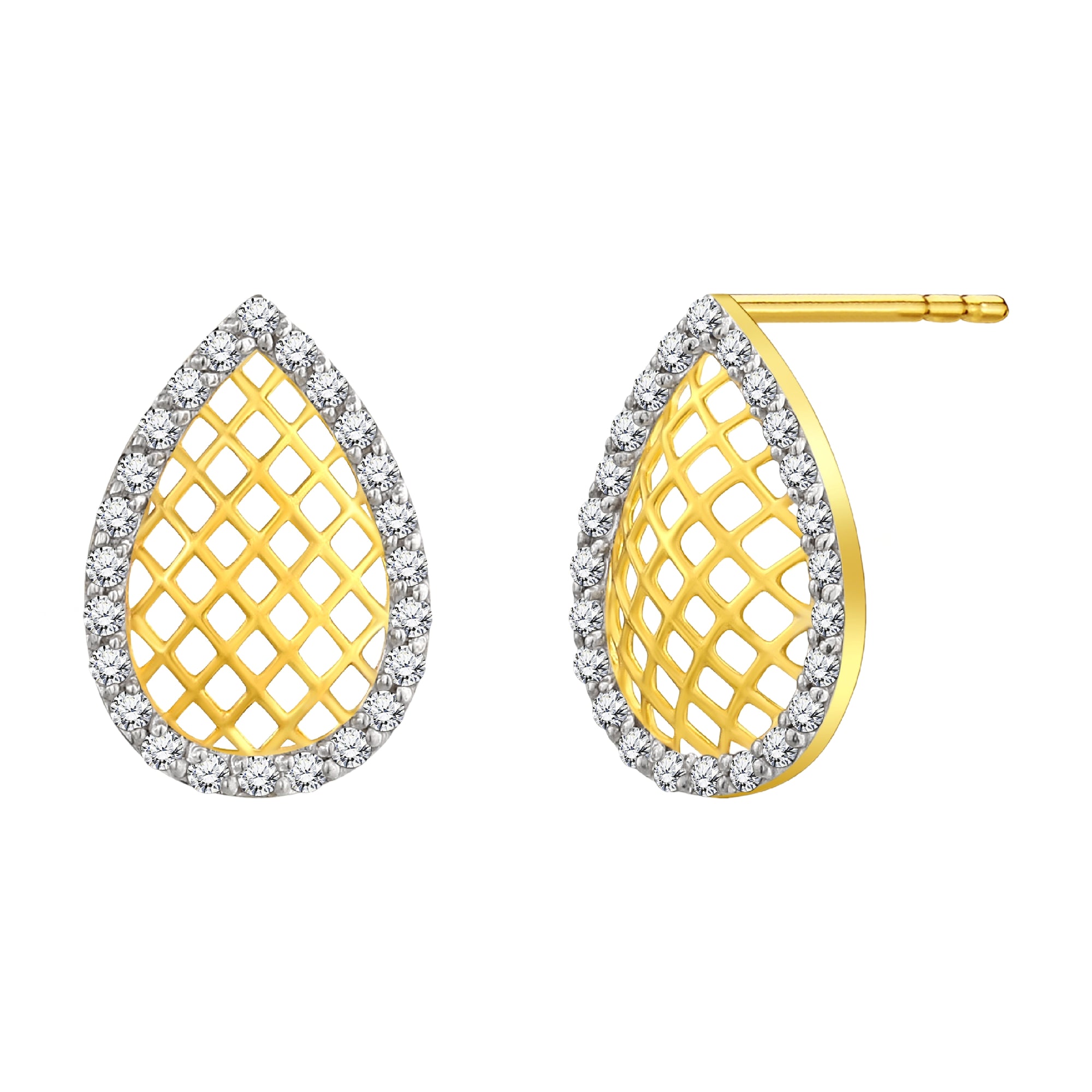925 STERLING SILVER LE MESH EARRINGS
