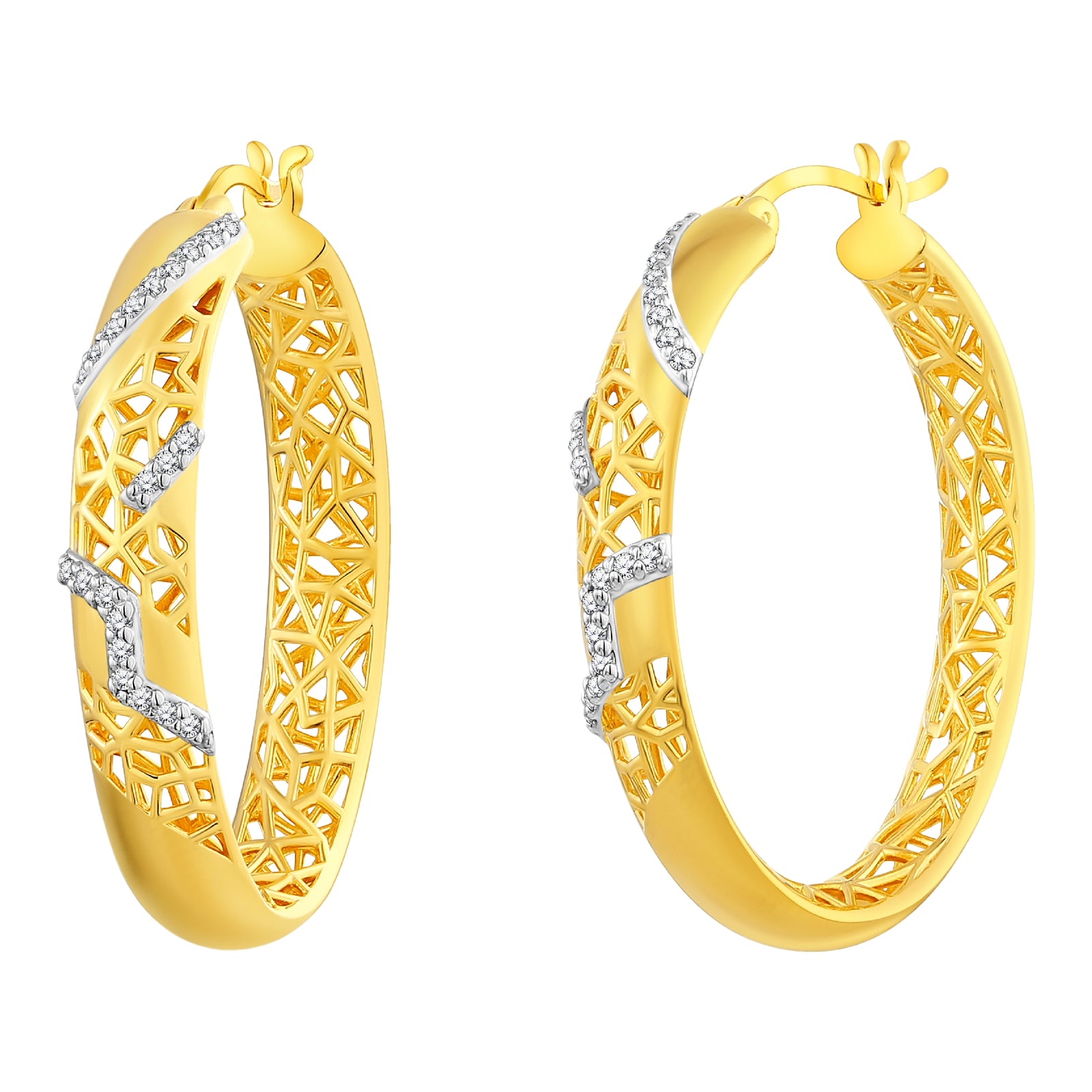 925 STERLING SILVER LE MESH EARRINGS