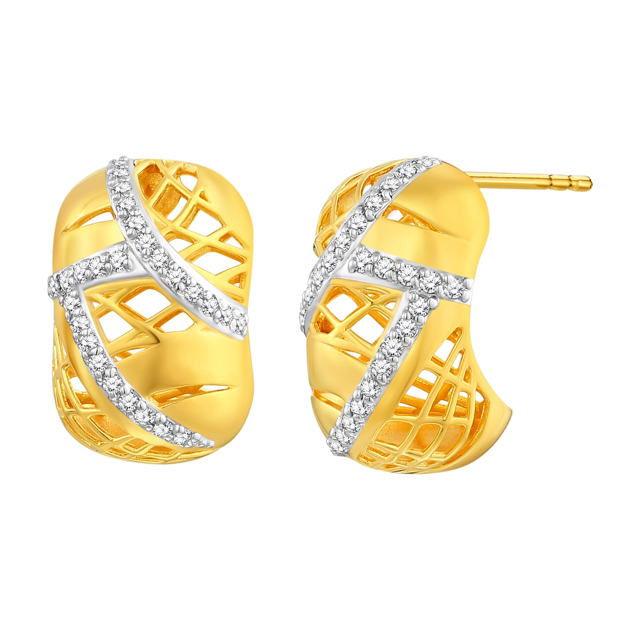 925 STERLING SILVER LE MESH EARRINGS