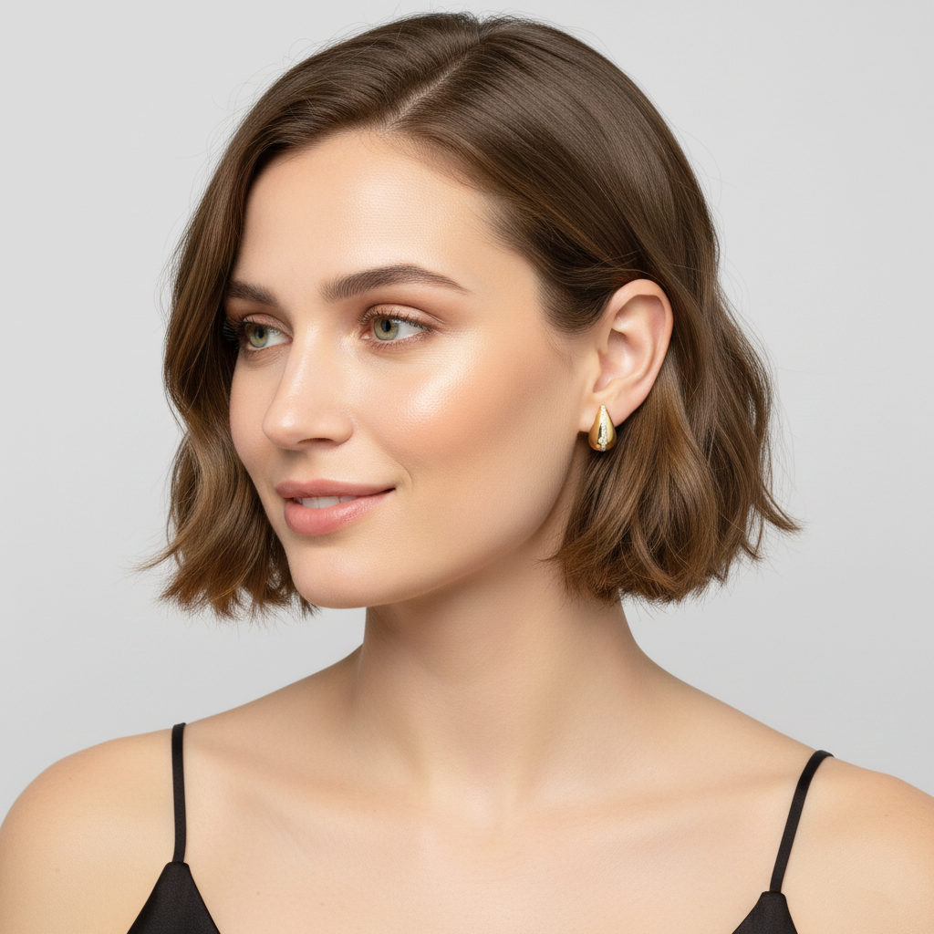 925 STERLING SILVER ELEGANT TEAR DROP EARRINGS