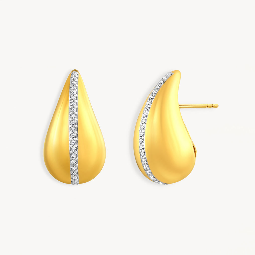 925 STERLING SILVER ELEGANT TEAR DROP EARRINGS