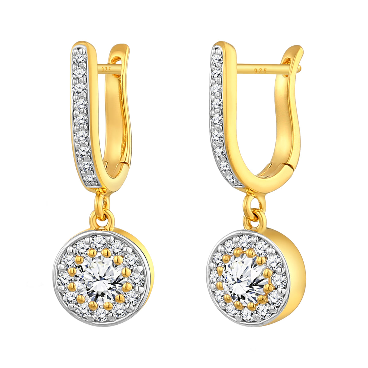 925 STERLING SILVER EARRINGS WITH CUBIC ZIRCONIA