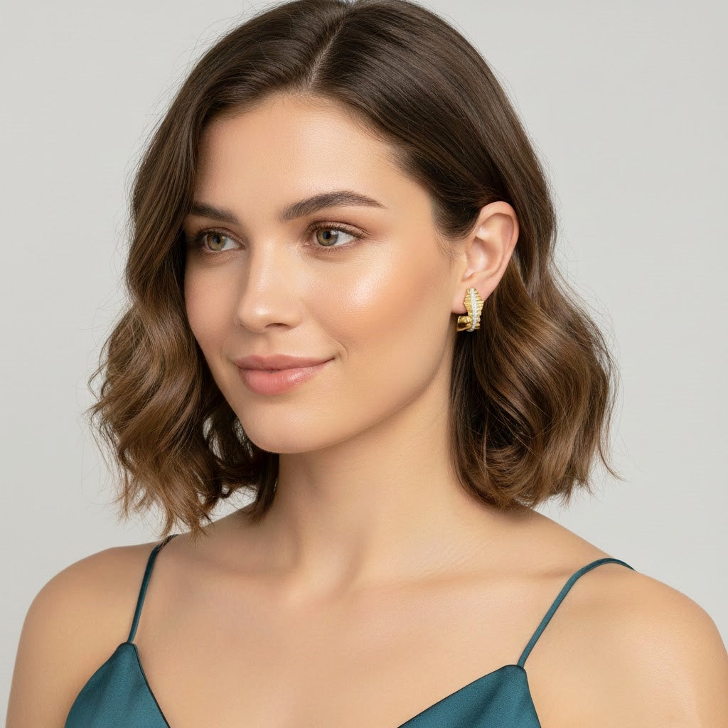 925 STERLING SILVER GORGEOUS ONDULATA EARRINGS