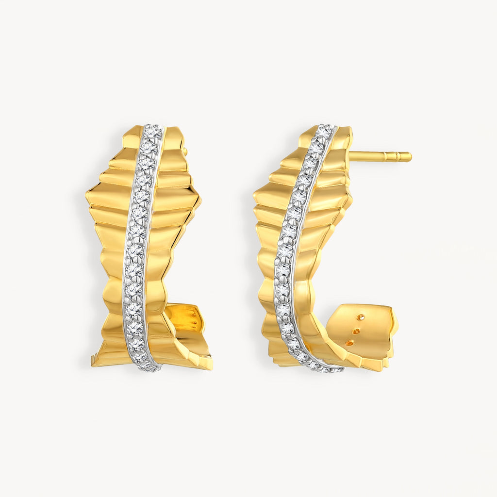 925 STERLING SILVER GORGEOUS ONDULATA EARRINGS
