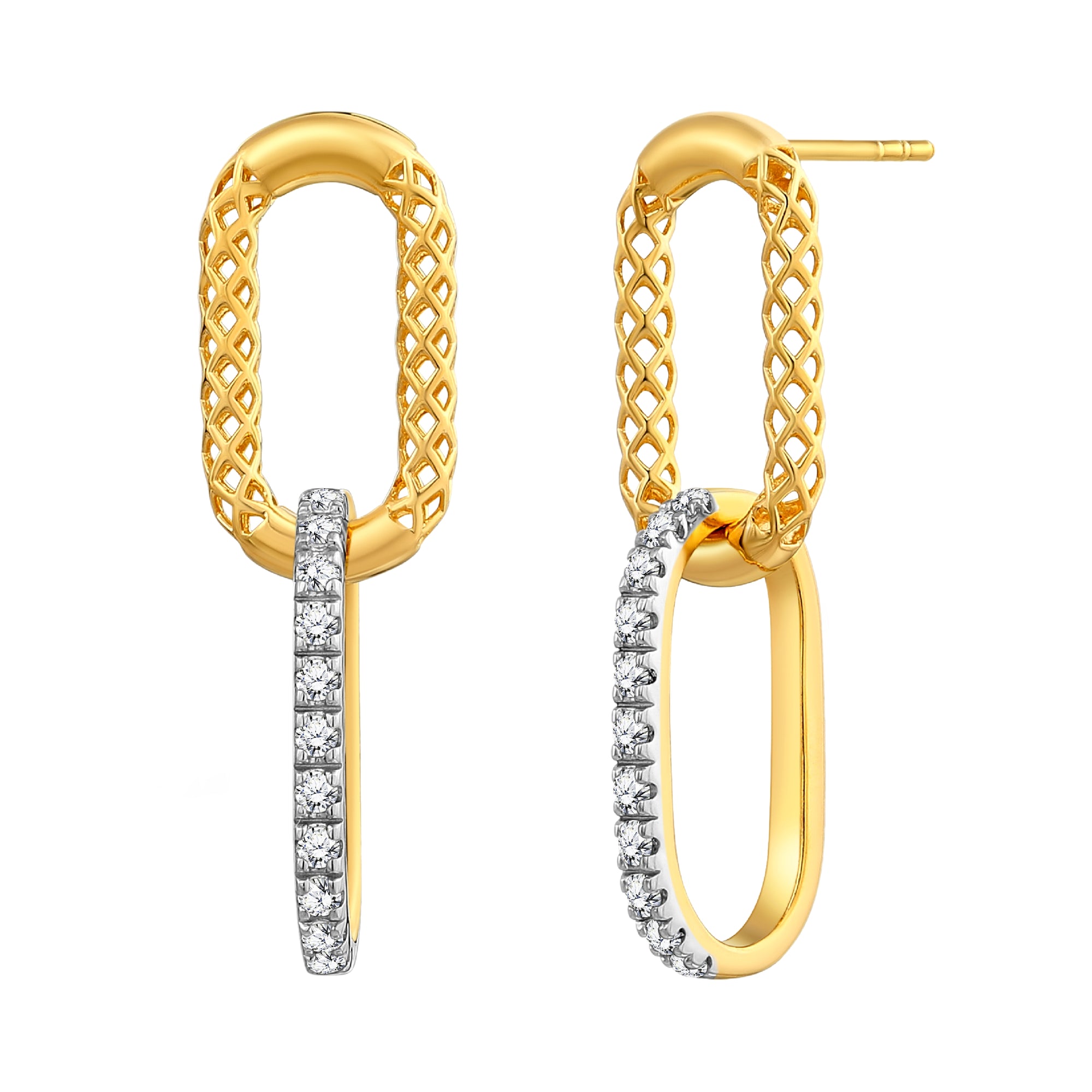 925 STERLING SILVER LE MESH EARRINGS