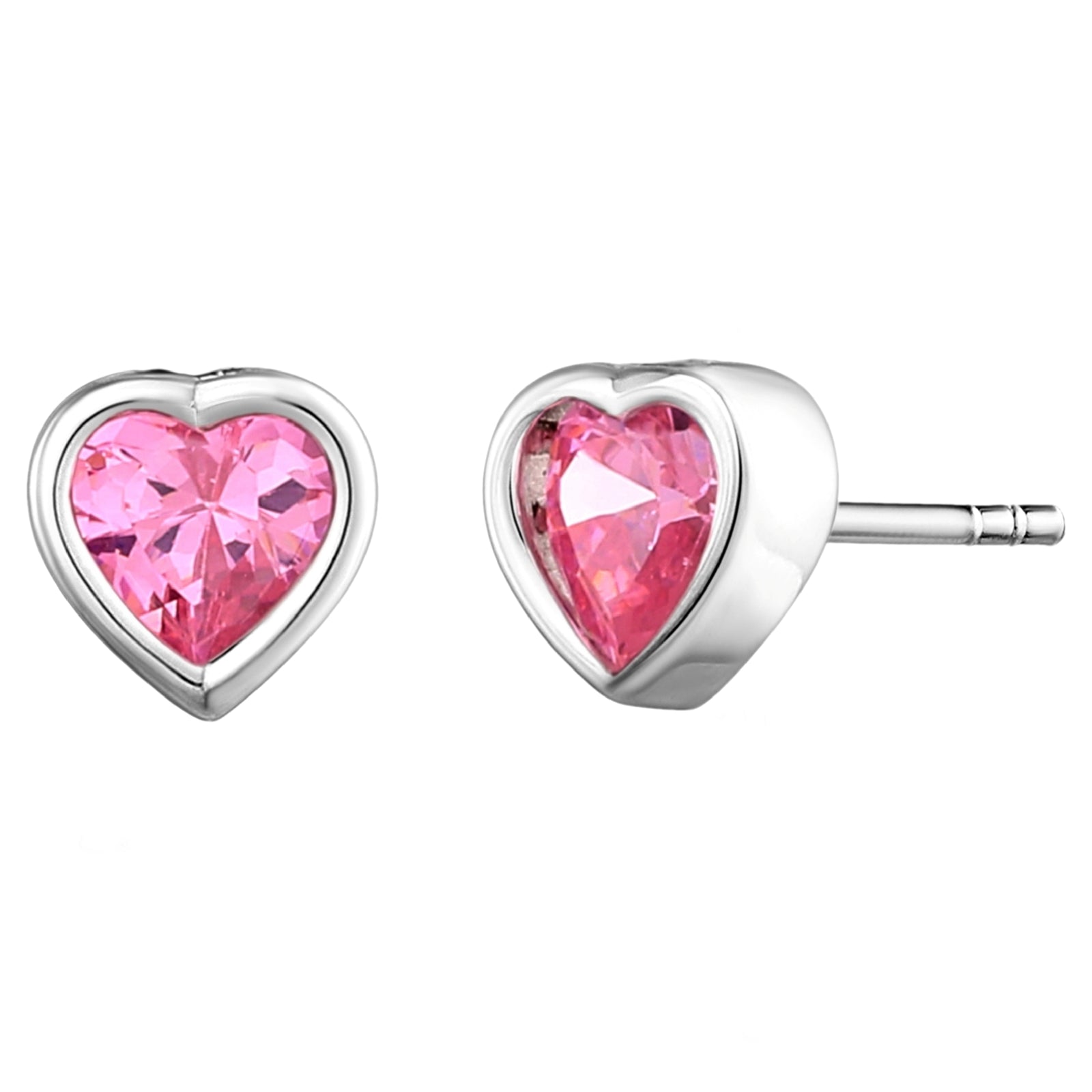 925 STERLING SILVER HEART STUD EARRINGS