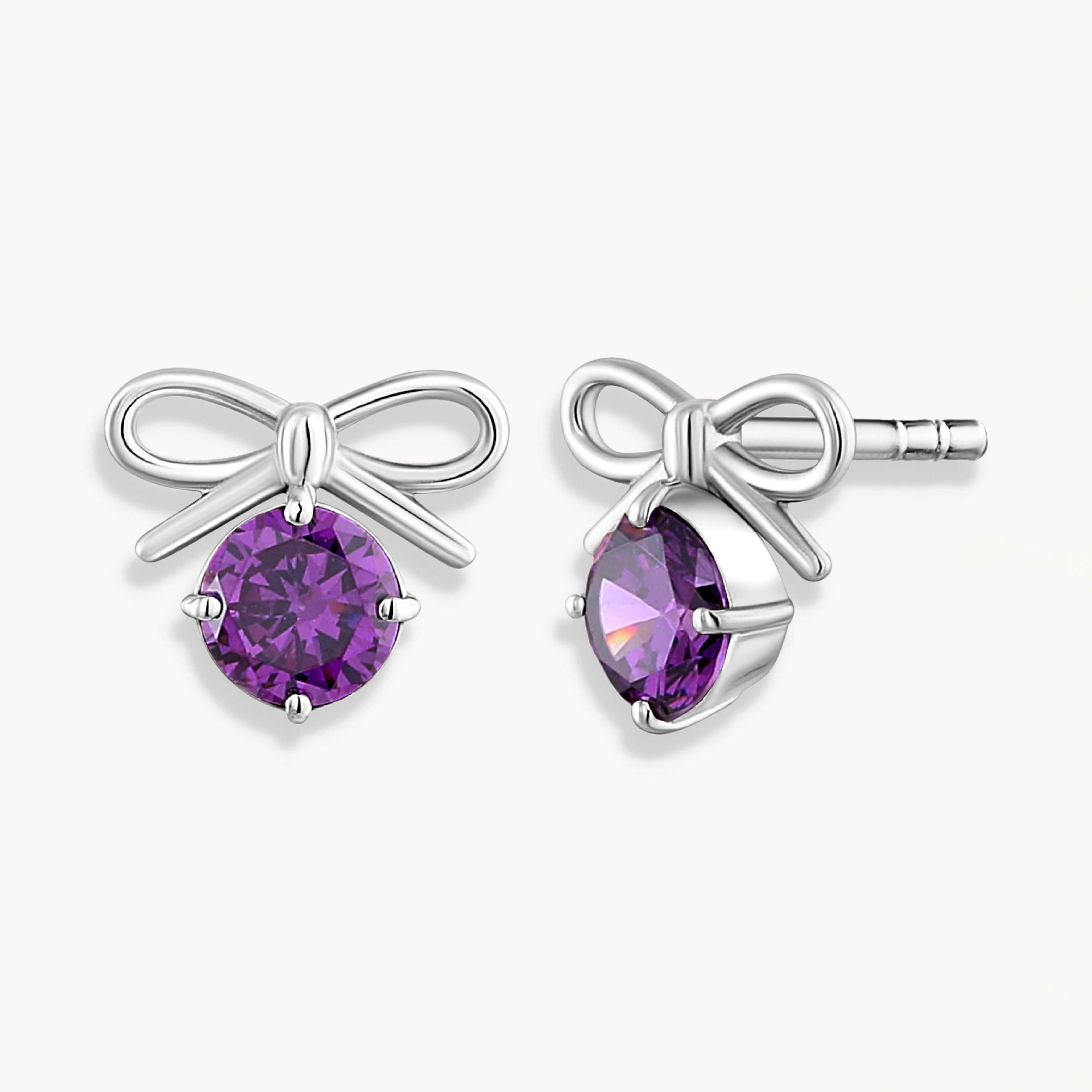 925 STERLING SILVER BOW STUD EARRINGS