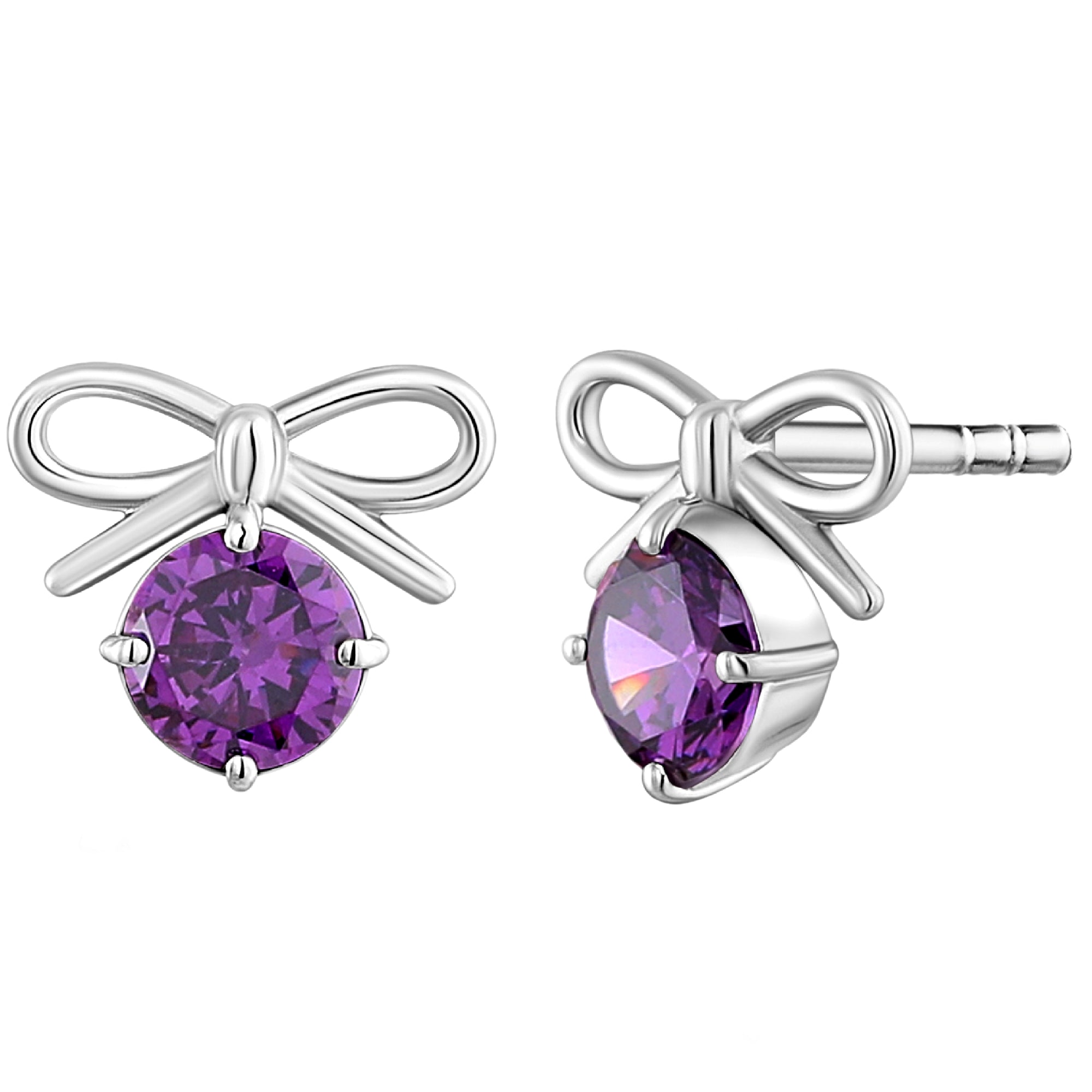 925 STERLING SILVER BOW STUD EARRINGS