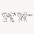 925 STERLING SILVER BOW STUD EARRINGS