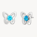 925 STERLING SILVER BUTTERFLY STUD EARRINGS
