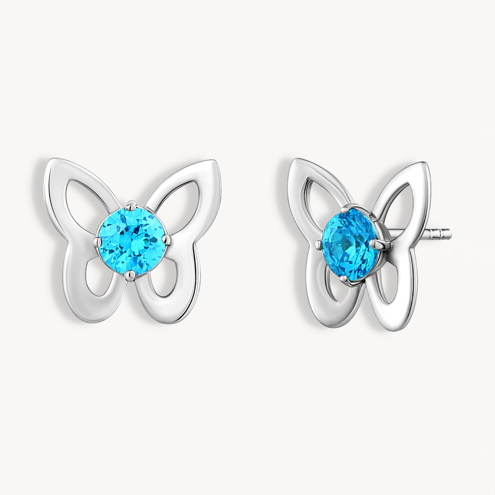 925 STERLING SILVER BUTTERFLY STUD EARRINGS