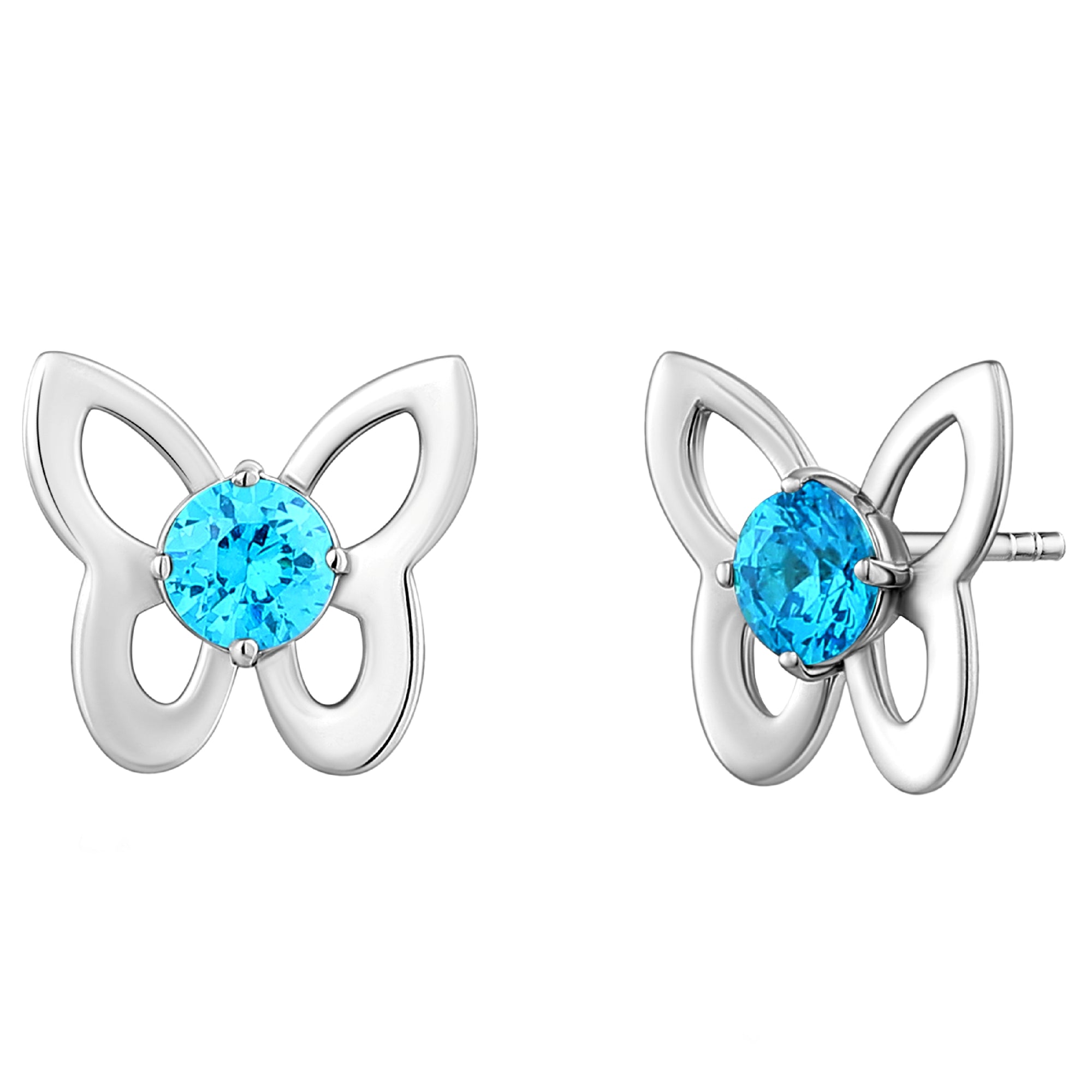925 STERLING SILVER BUTTERFLY STUD EARRINGS