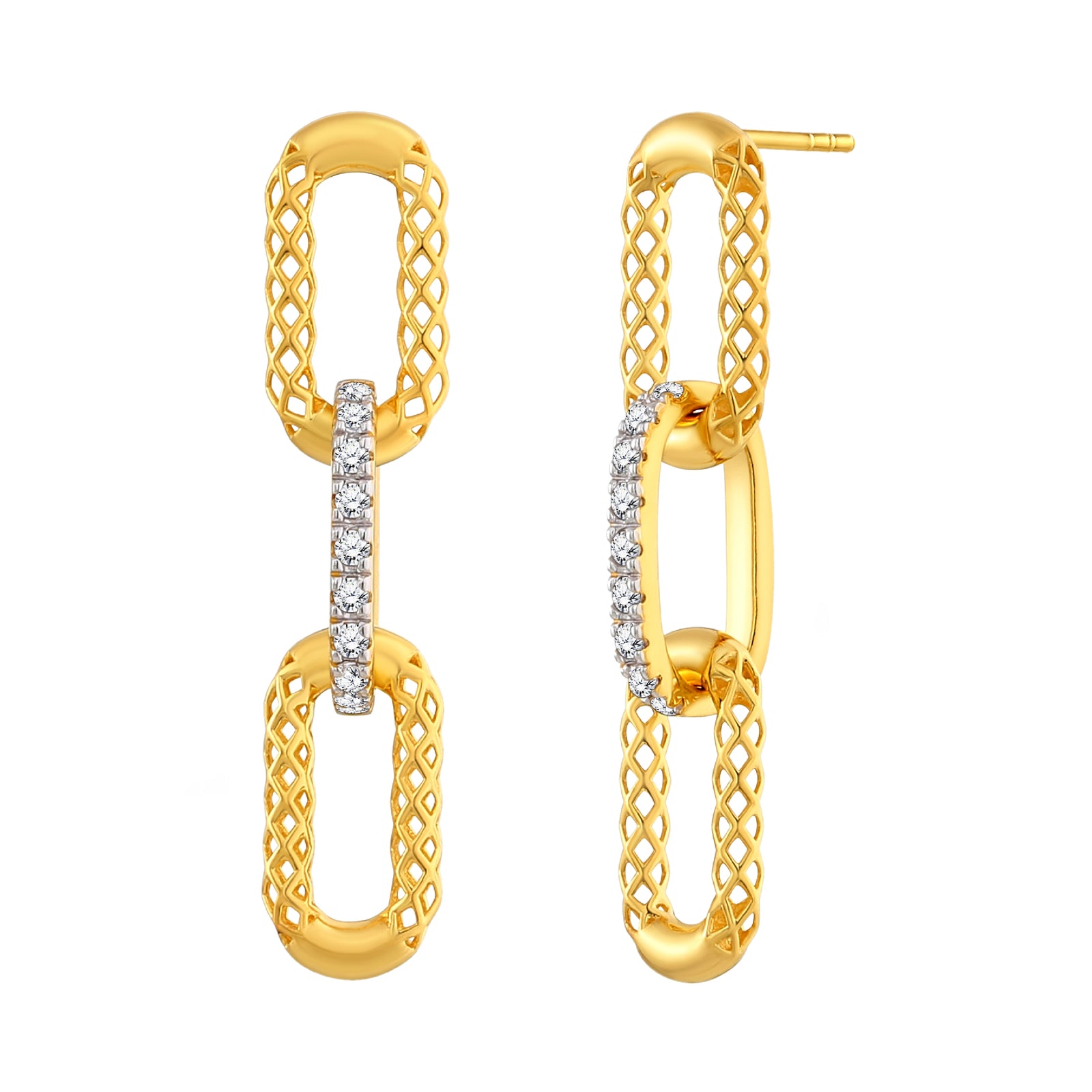 925 STERLING SILVER LE MESH EARRINGS