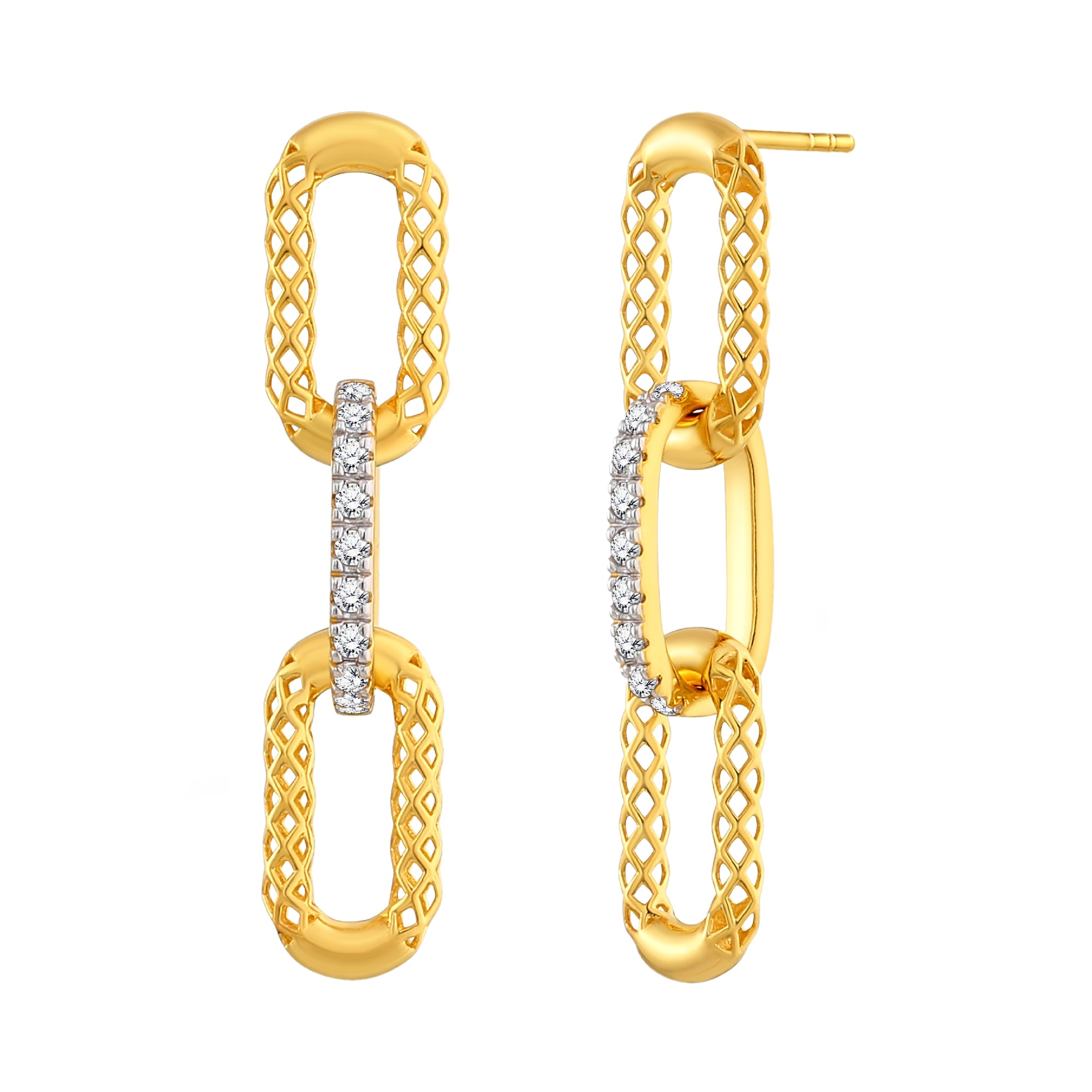 925 STERLING SILVER LE MESH EARRINGS