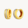 925 STERLING SILVER SMALL HUGGIE EARRINGS WITH CUBIC ZIRCONIA