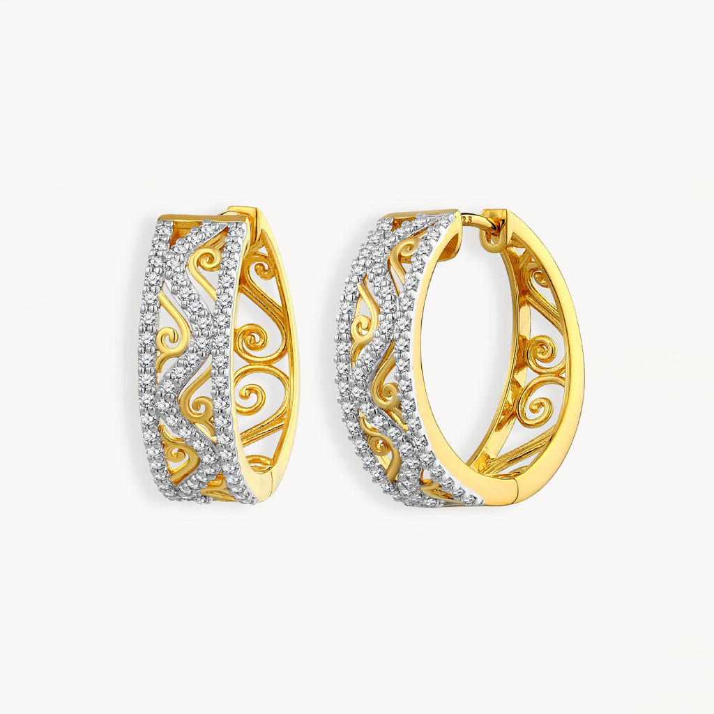 925 STERLING SILVER EARRINGS WITH CUBIC ZIRCONIA