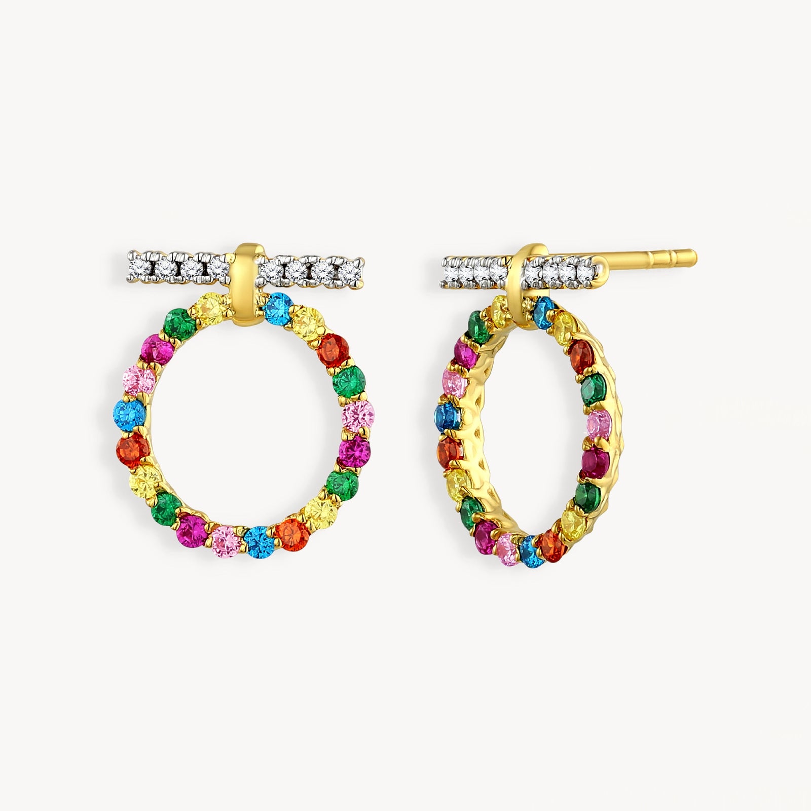 925 STERLING SILVER MULTICOLORED EARRINGS