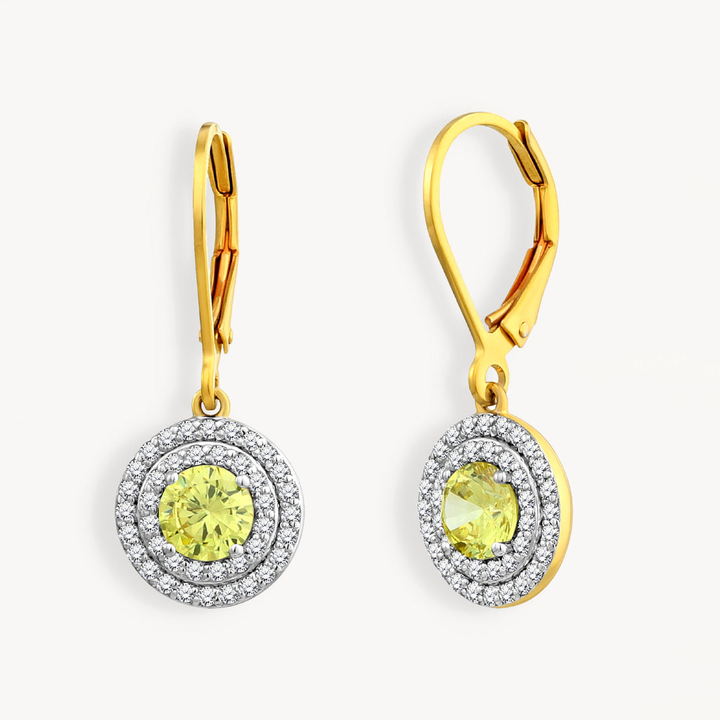 925 STERLING SILVER PERIDOT PEPPERMINT EARRINGS