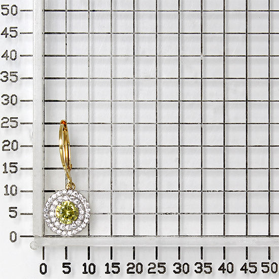 925 STERLING SILVER PERIDOT PEPPERMINT EARRINGS