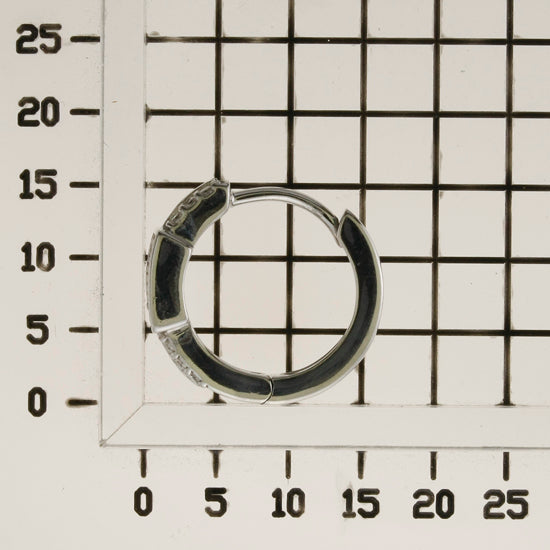 925 STERLING SILVER HUGGIE EARRINGS WITH CUBIC ZIRCONIA