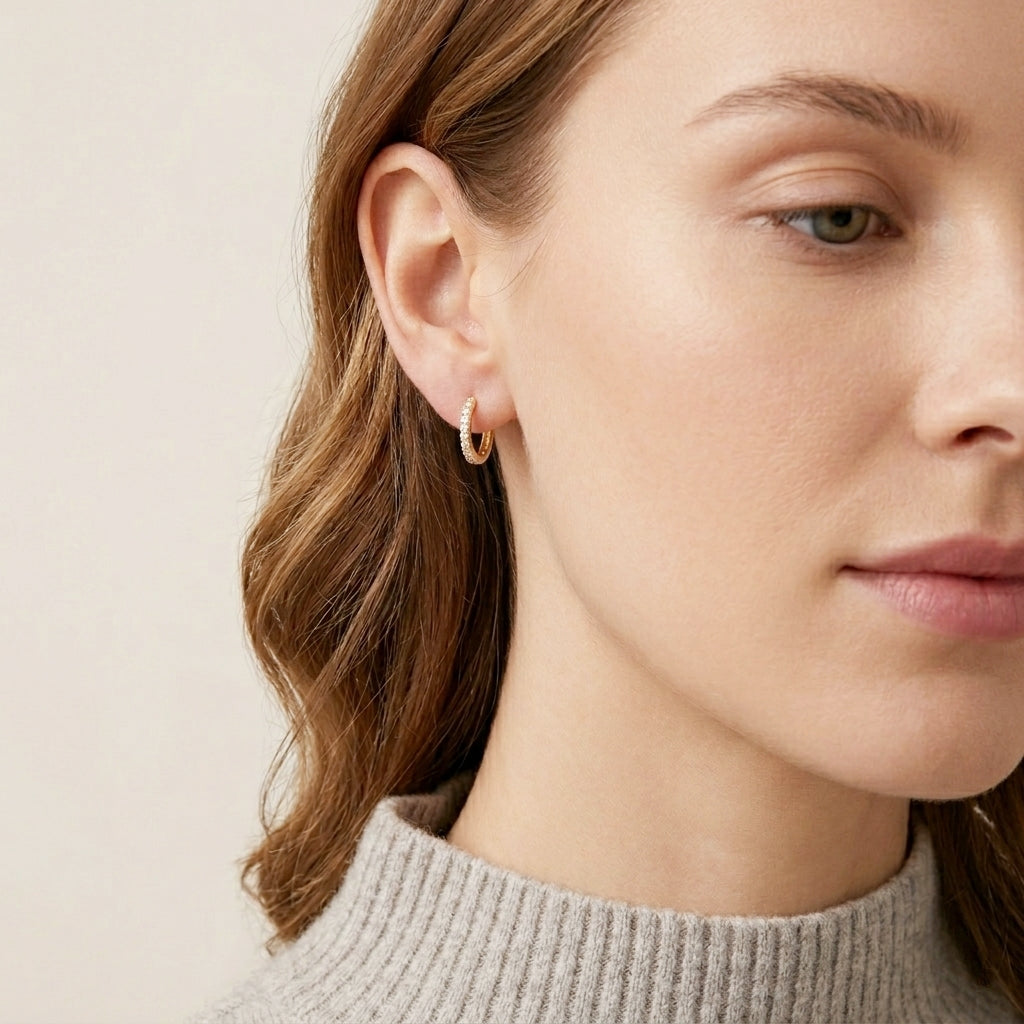 925 STERLING SILVER EARRINGS WITH CUBIC ZIRCONIA