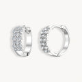 925 STERLING SILVER HUGGIE EARRINGS WITH CUBIC ZIRCONIA
