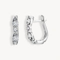 925 STERLING SILVER EARRINGS WITH CUBIC ZIRCONIA WHITE PEAR SHAPE