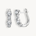 925 STERLING SILVER EARRINGS WITH CUBIC ZIRCONIA WHITE ROUND SHAPE