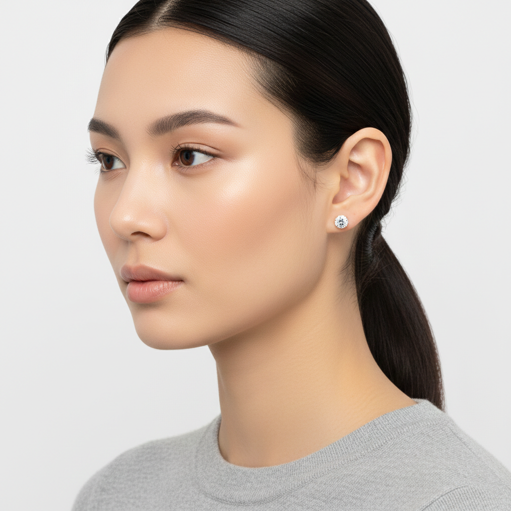 925 STERLING SILVER STUD EARRINGS