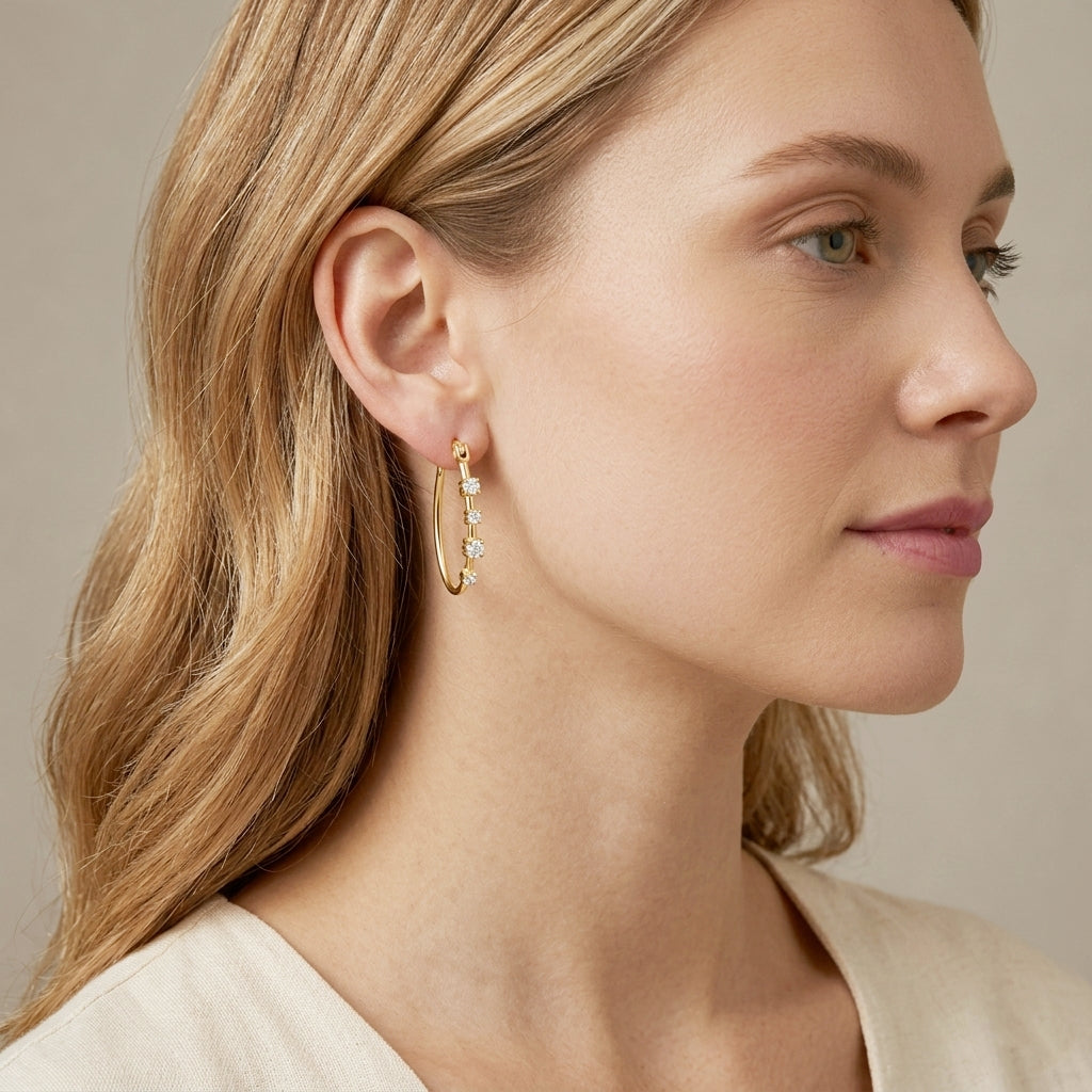 925 STERLING SILVER HOOP EARRINGS