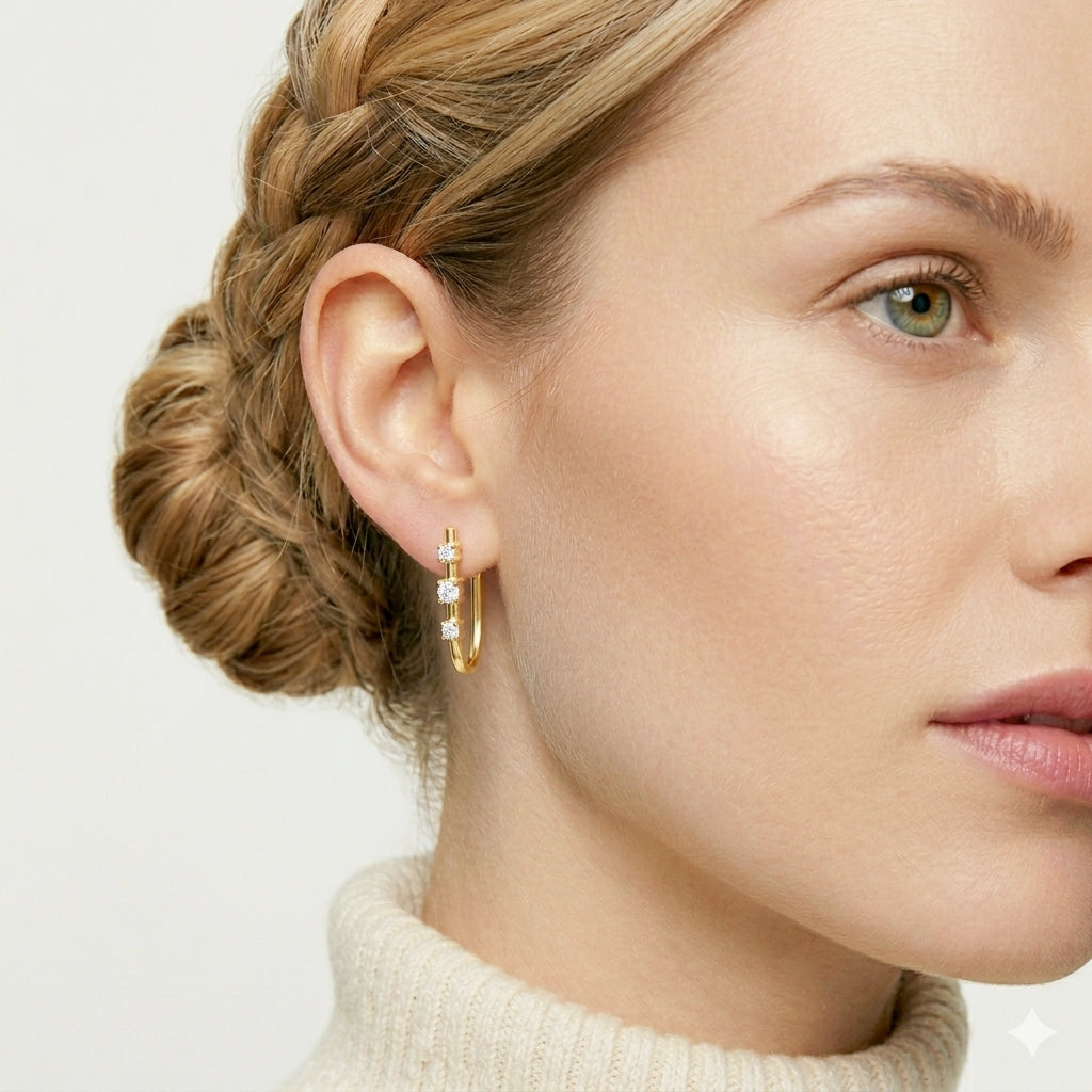925 STERLING SILVER HOOP EARRINGS
