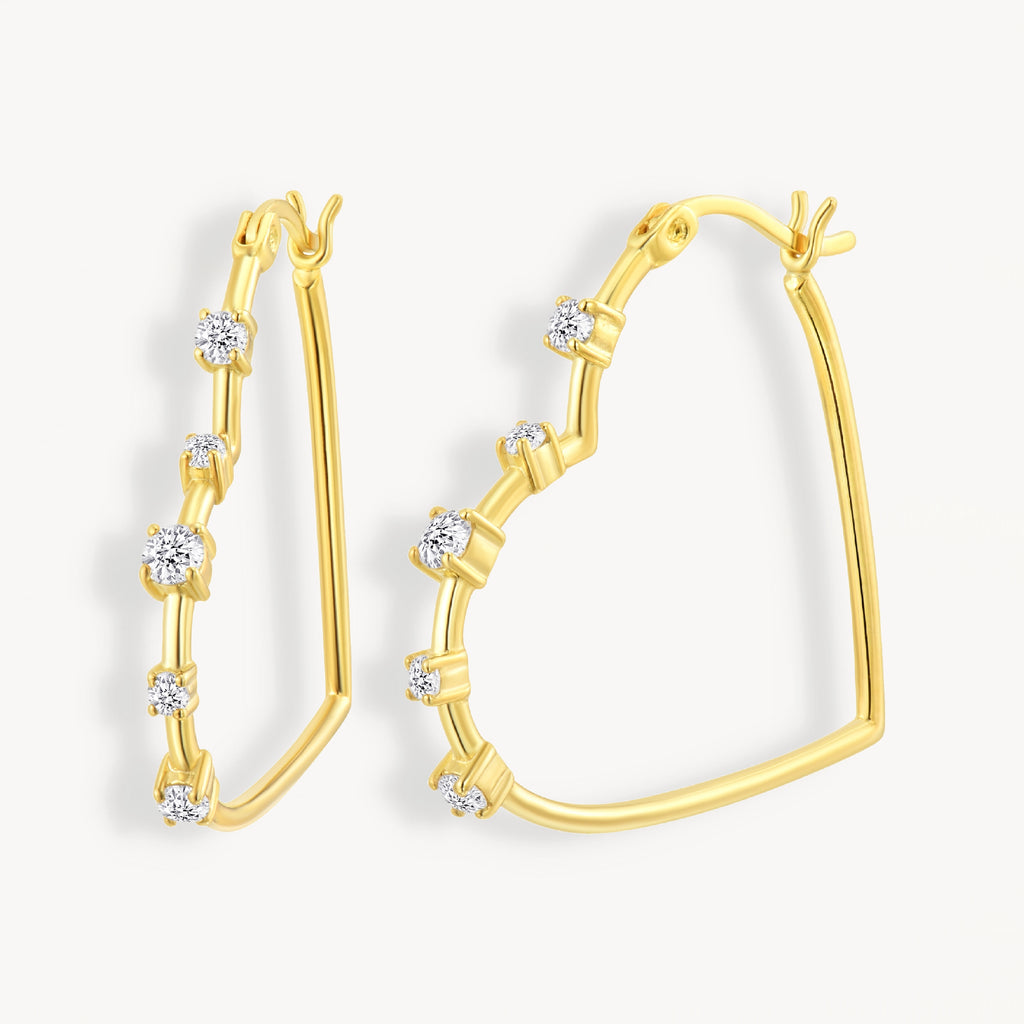 925 STERLING SILVER HEART EARRINGS