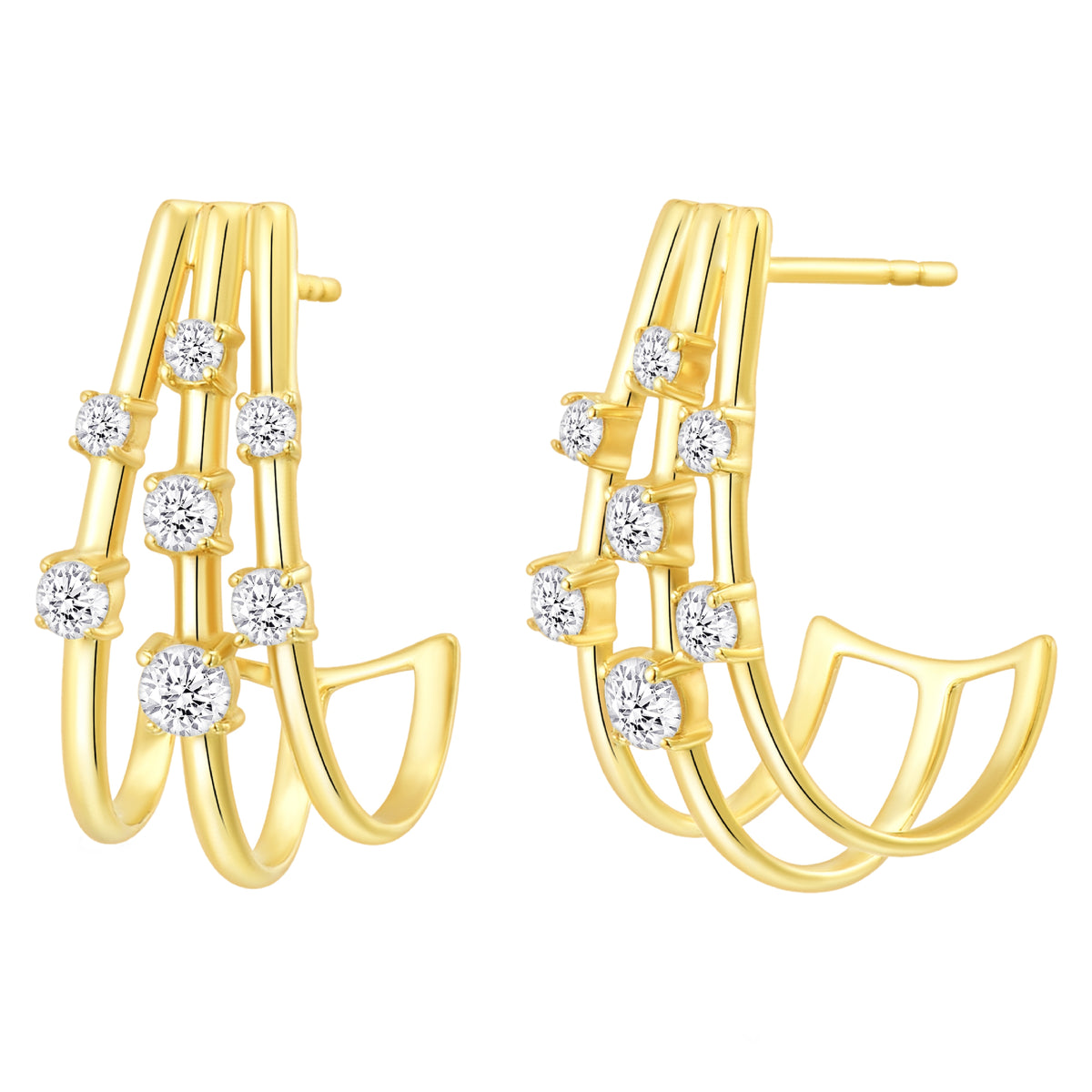 925 STERLING SILVER EARRINGS WITH CUBIC ZIRCONIA