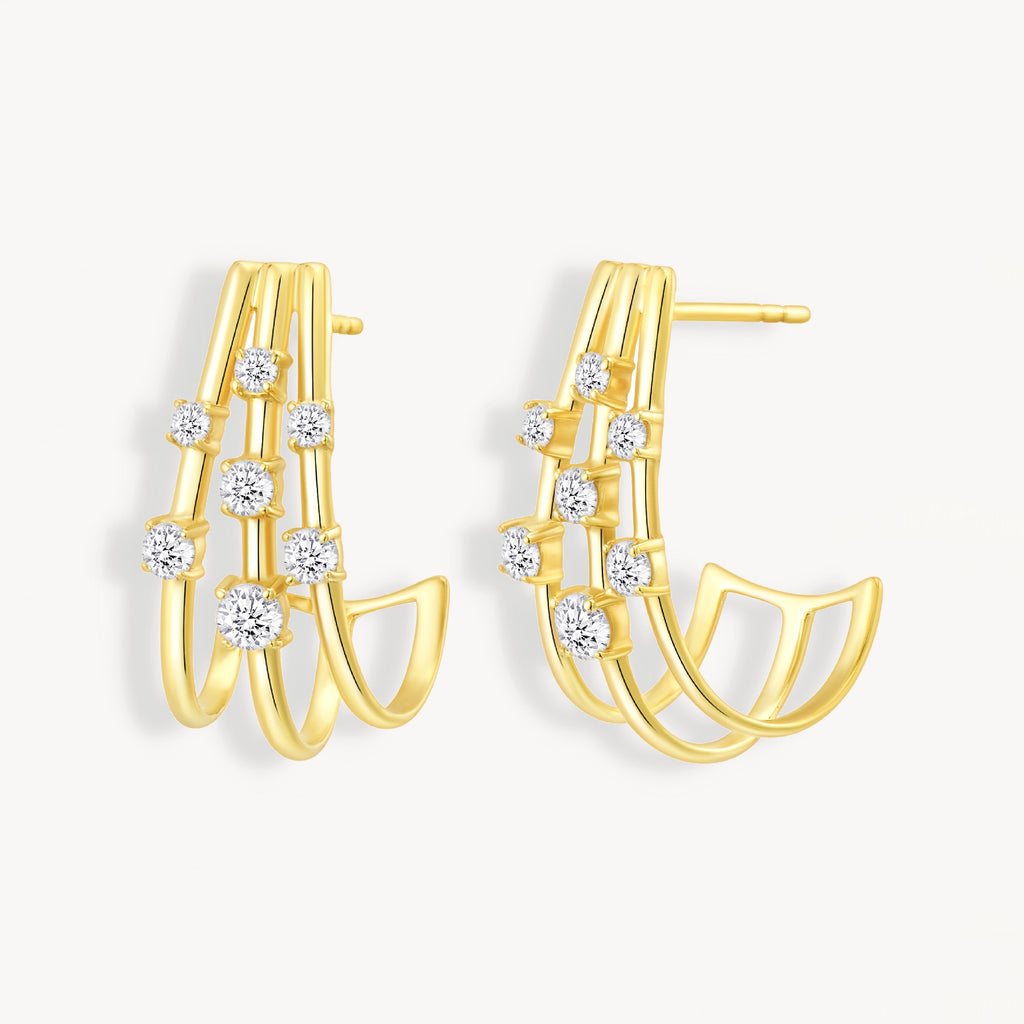 925 STERLING SILVER EARRINGS WITH CUBIC ZIRCONIA