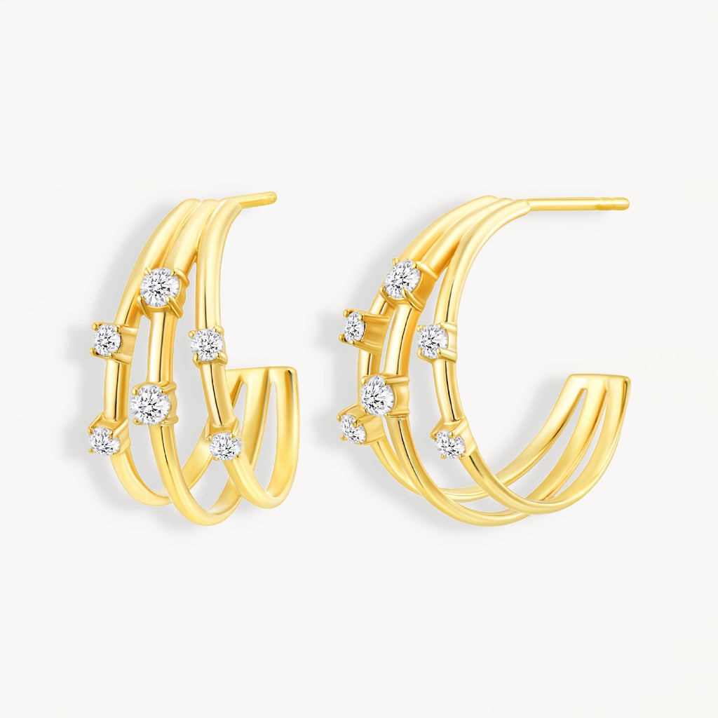 925 STERLING SILVER EARRINGS WITH CUBIC ZIRCONIA