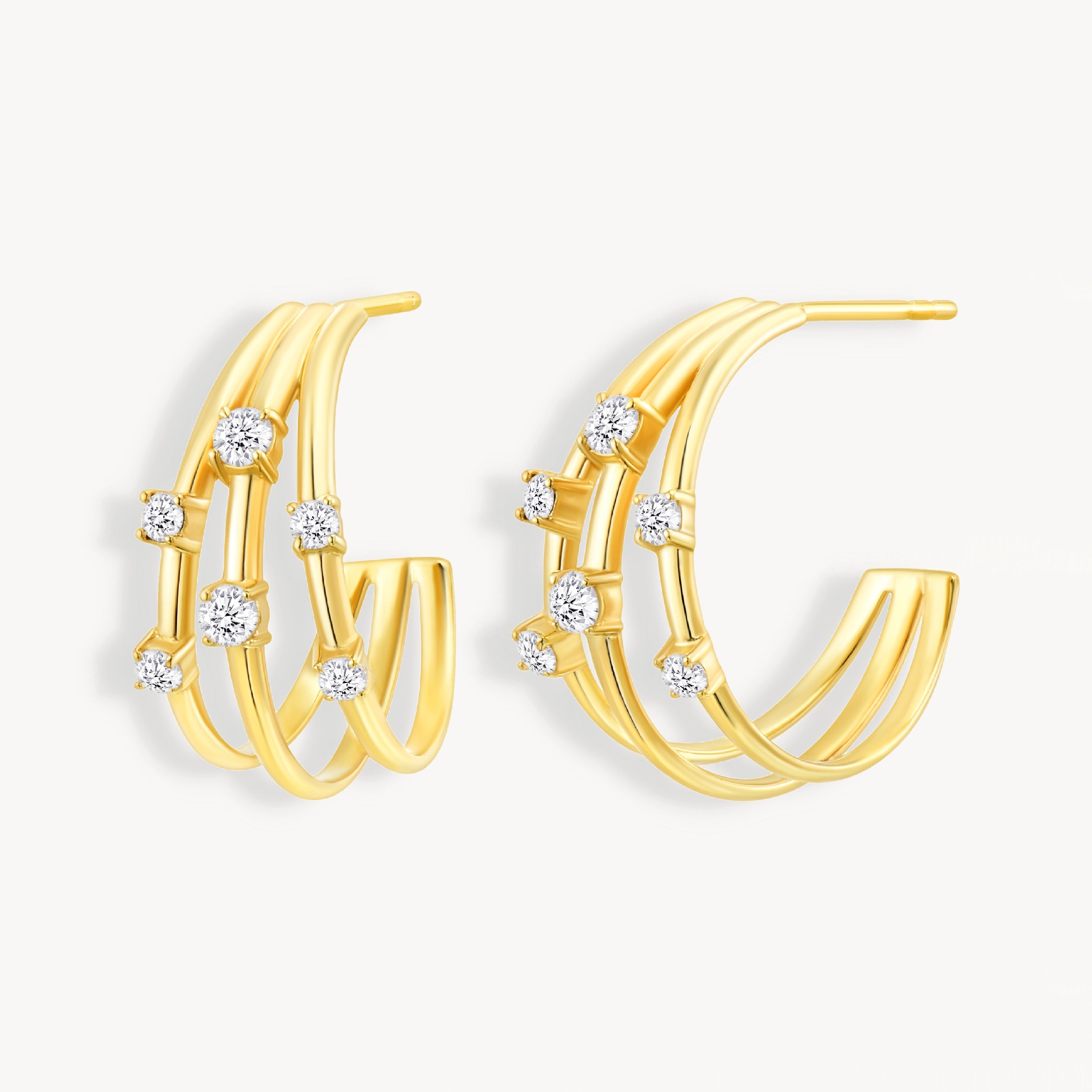 925 STERLING SILVER EARRINGS WITH CUBIC ZIRCONIA