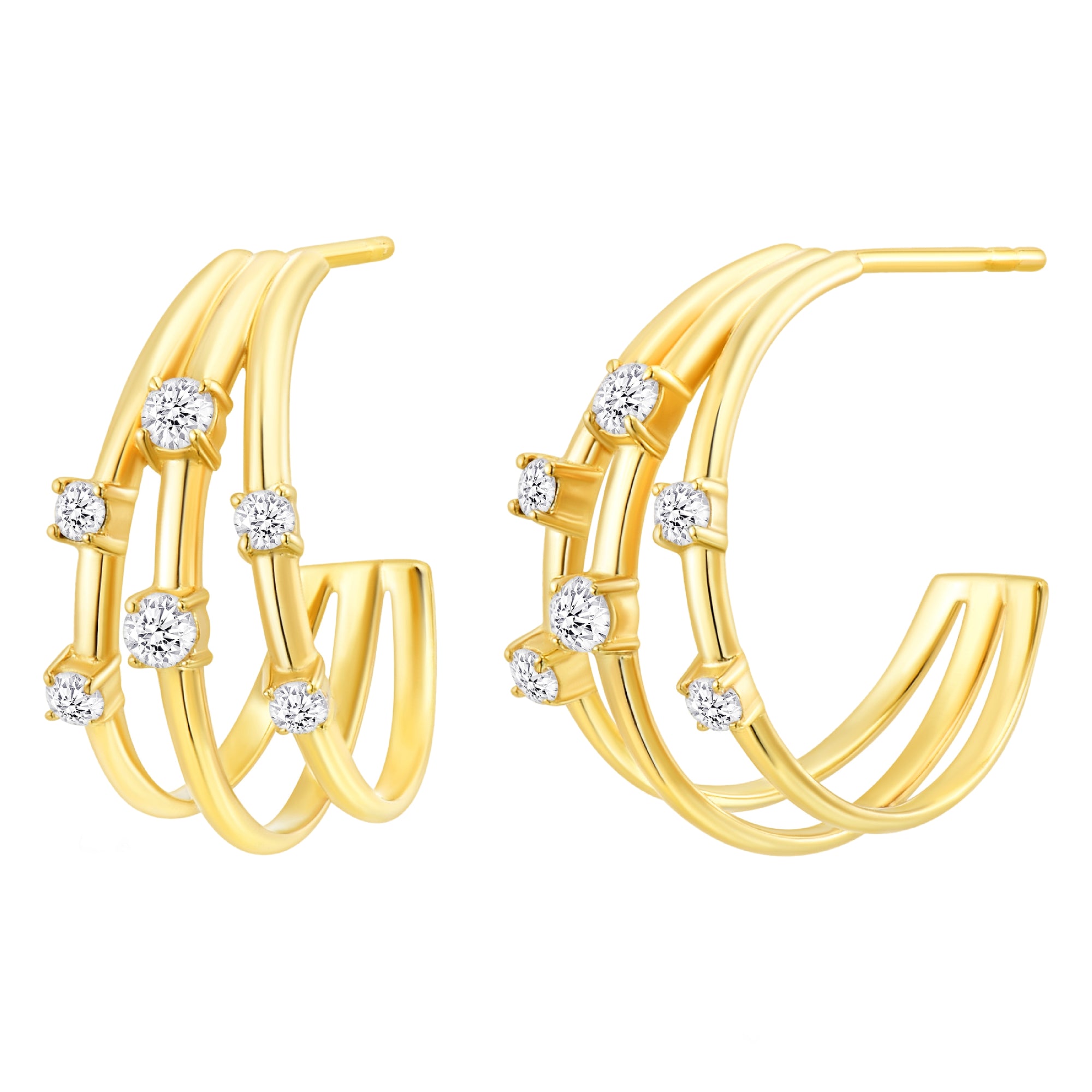 925 STERLING SILVER EARRINGS WITH CUBIC ZIRCONIA