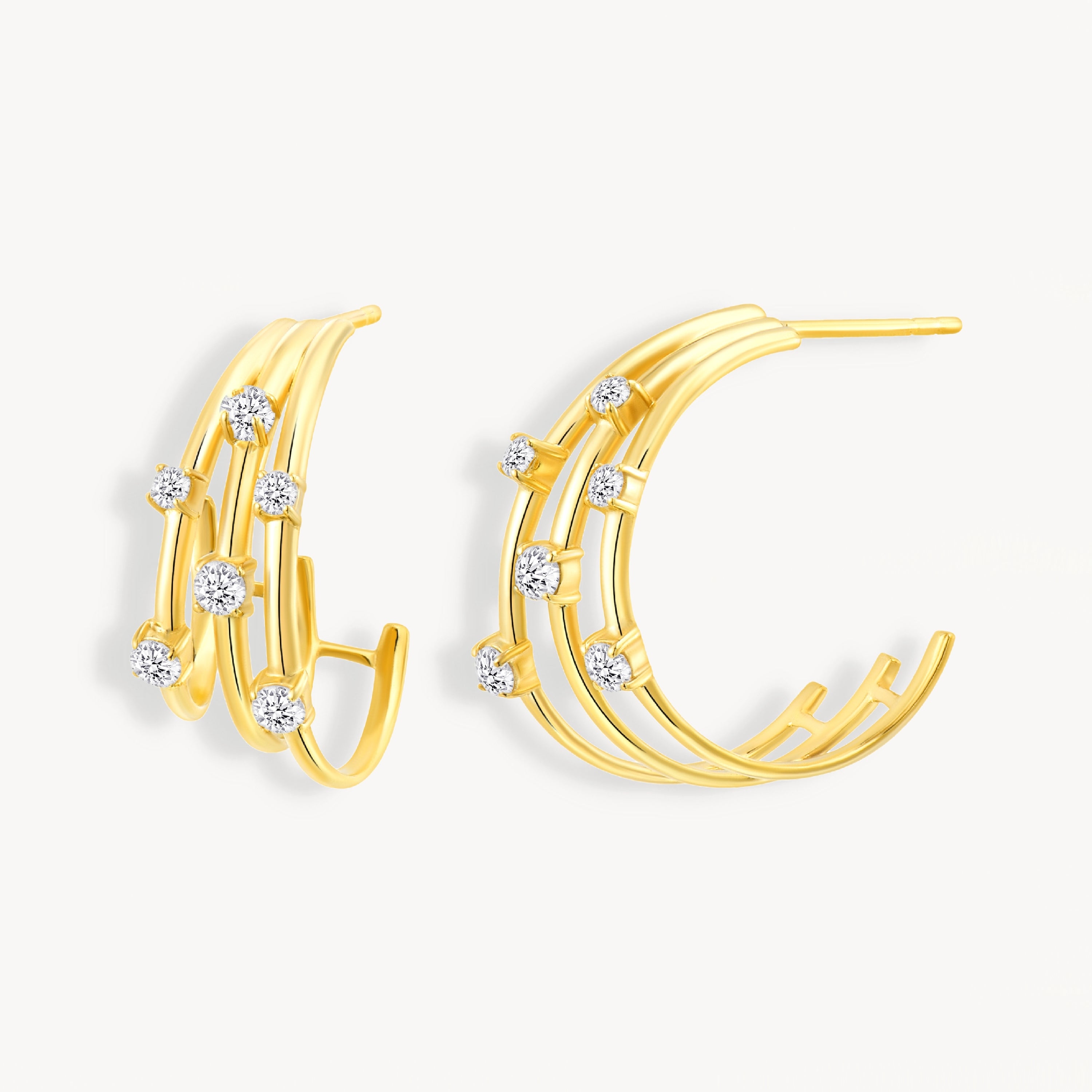 925 STERLING SILVER EARRINGS WITH CUBIC ZIRCONIA