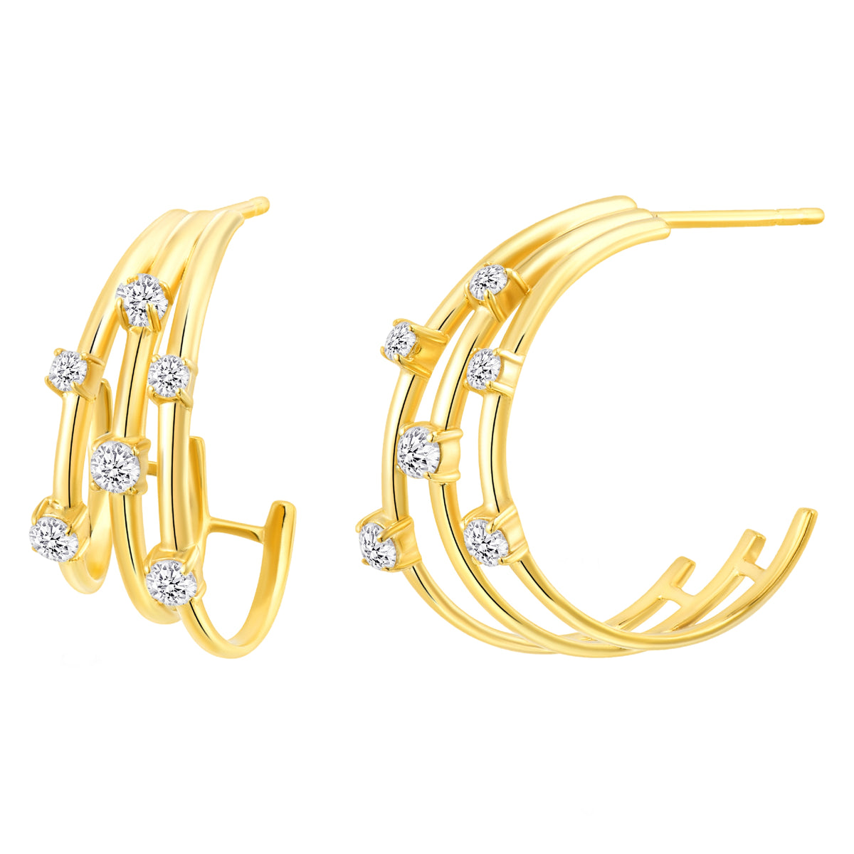 925 STERLING SILVER EARRINGS WITH CUBIC ZIRCONIA