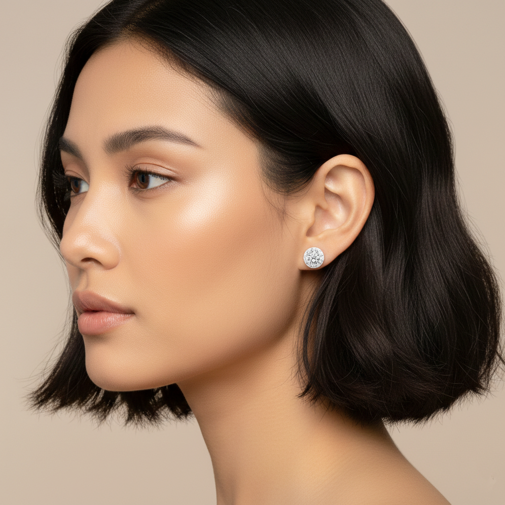 925 STERLING SILVER STUD EARRINGS