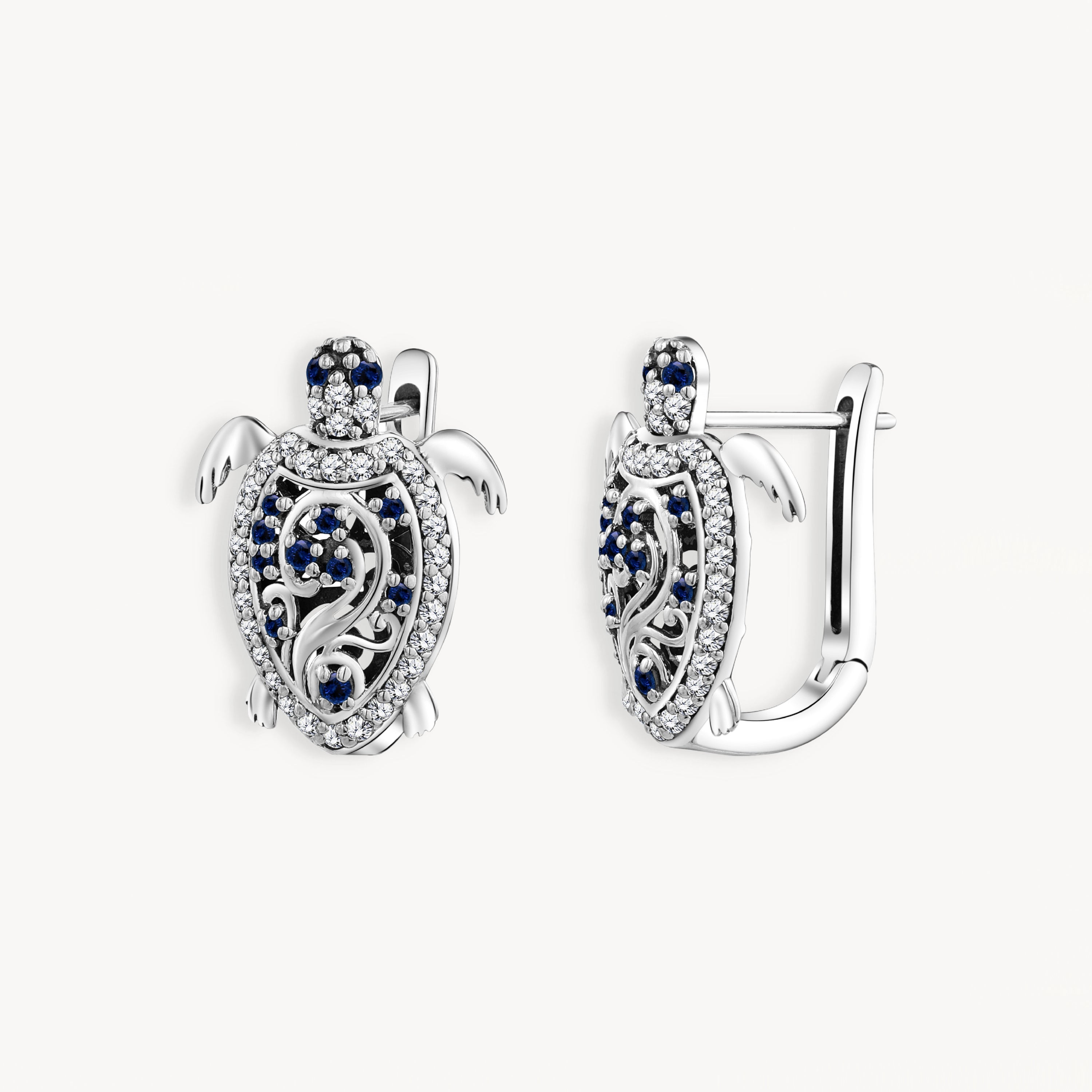 925 STERLING SILVER SEA TURTLE EARRINGS