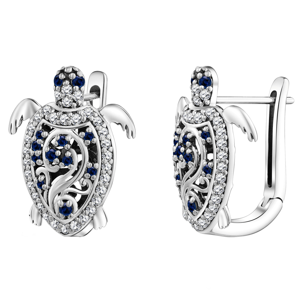 925 STERLING SILVER SEA TURTLE EARRINGS