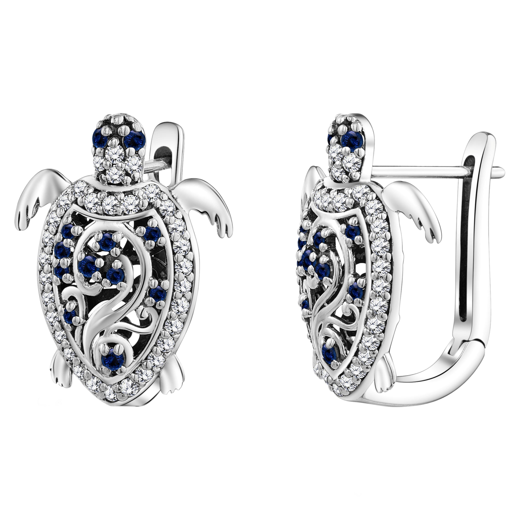925 STERLING SILVER SEA TURTLE EARRINGS