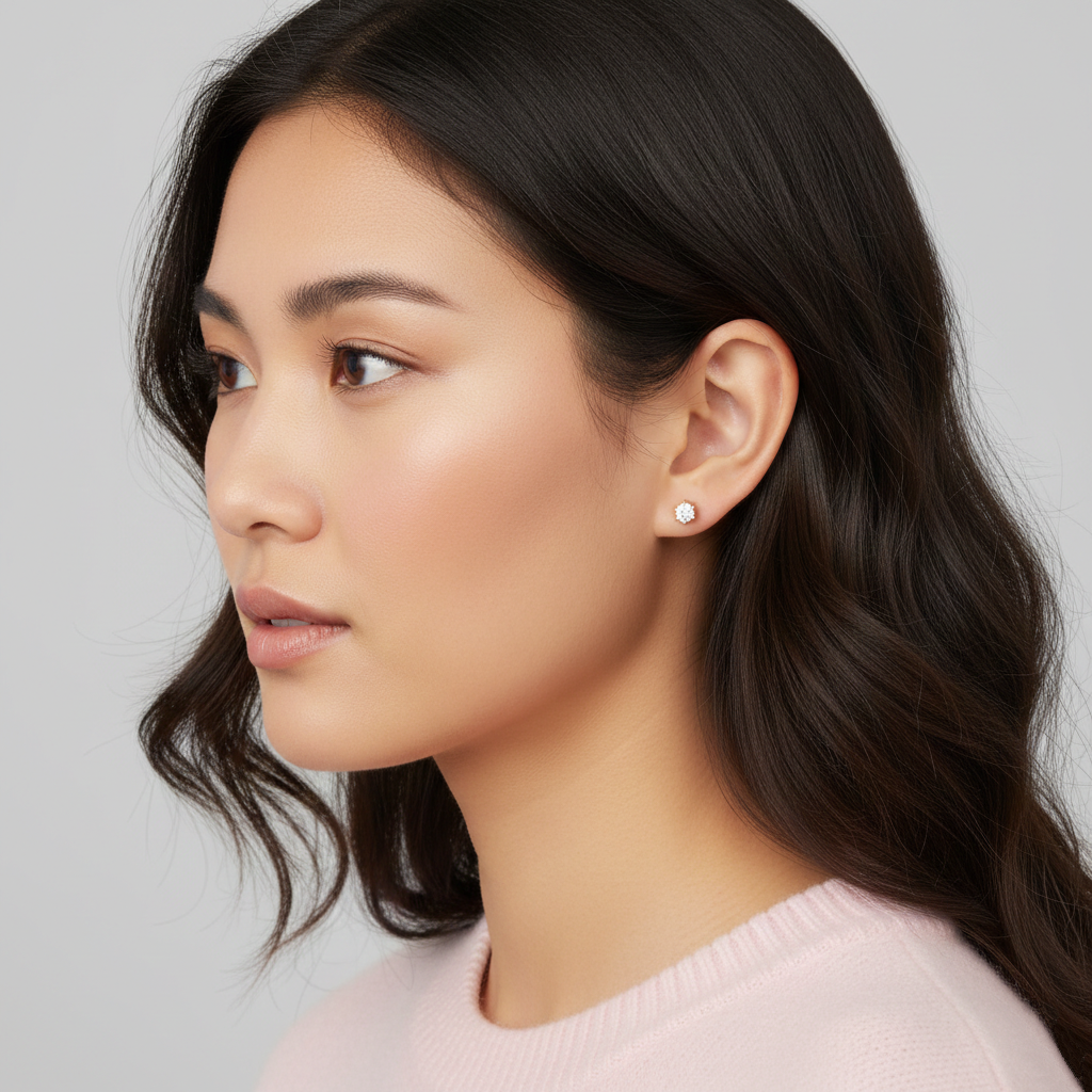 925 STERLING SILVER STUD EARRINGS