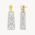 925 STERLING SILVER OPEN WORK EARRINGS WITH CUBIC ZIRCONIA