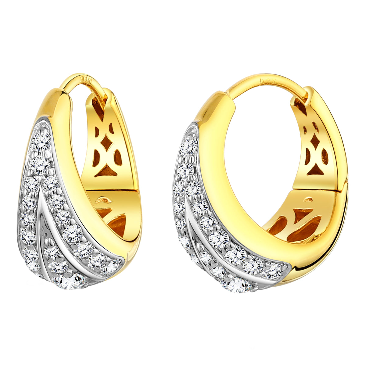 925 STERLING SILVER EARRINGS WITH CUBIC ZIRCONIA