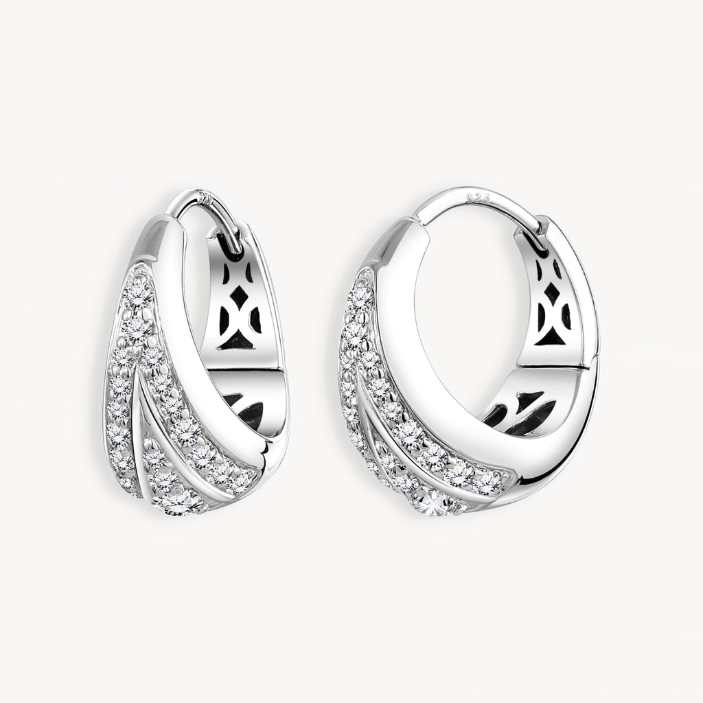 925 STERLING SILVER EARRINGS WITH CUBIC ZIRCONIA