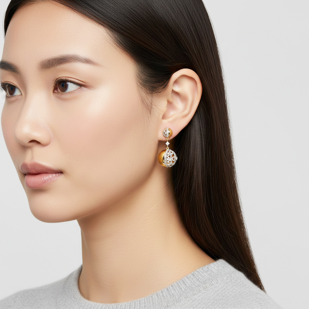 925 STERLING SILVER EARRINGS WITH CUBIC ZIRCONIA